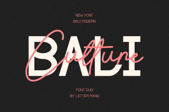 Bali Culture: A Warm Duo Font for Web Design