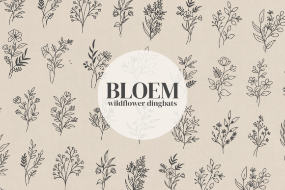 Bloem: A Wildflower Dingbat Font for Natural Branding