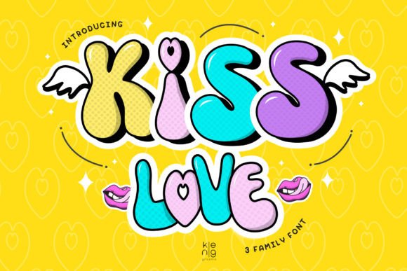 Kiss Love: A Retro Display Font for Handmade Sellers