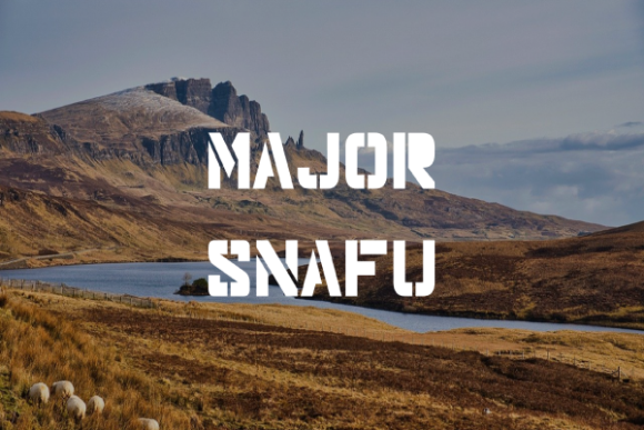 Major Snafu: A Bold, Sliced Display Font for Handmade Charm