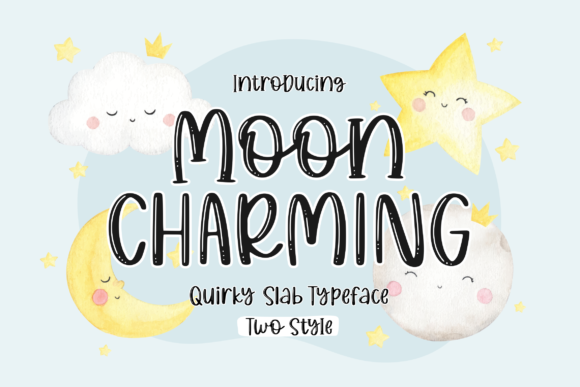 Moon Charming Typeface: A Quirky Duo Font for Branding