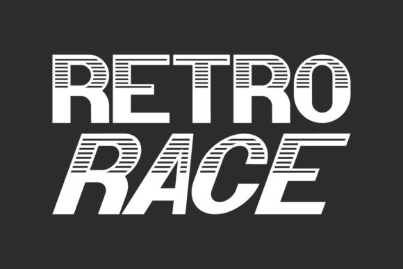 Retro Race: A Bold Display Font for Branding Projects