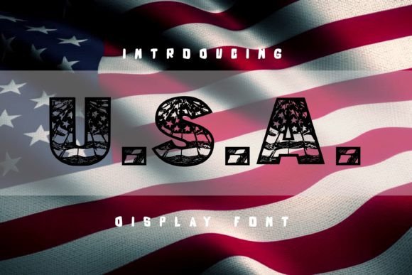U.s.a. Font: A Patriotic Display Typeface for Business Branding
